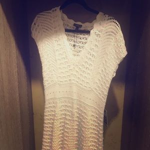 Express Knitted White Dress